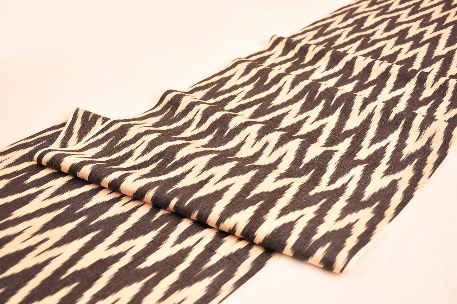 Black Chevron Ikat Fabric - Alesouk