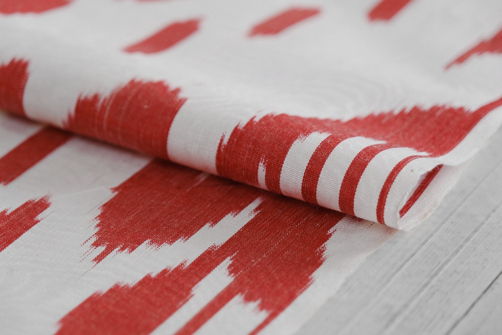 Red Ikat Pattern Fabric - Designer Upholstery Fabrics | Handicraft ...