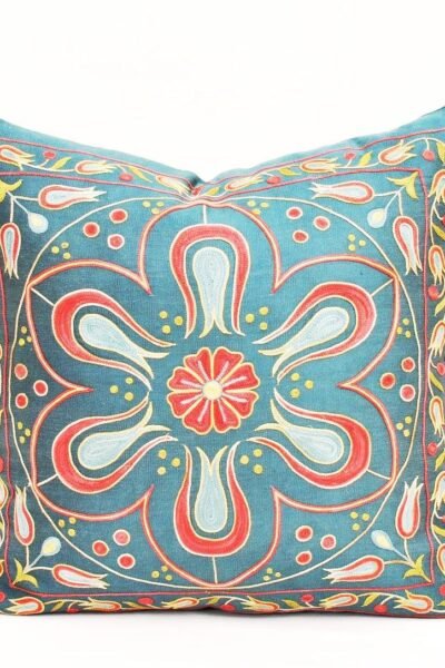 Blue suzani pillow case