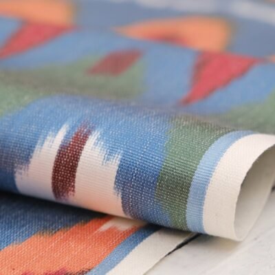 Alternative view of Silk Fabric Ikat Rainbow