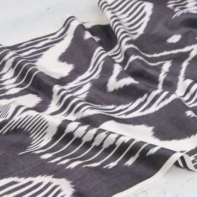 Black Luxury Fabric Ikat