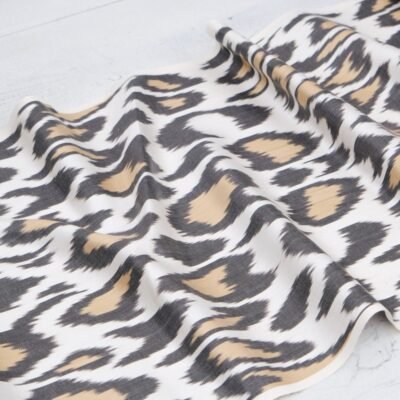 Tiger Pattern Fabric Ikat Silk