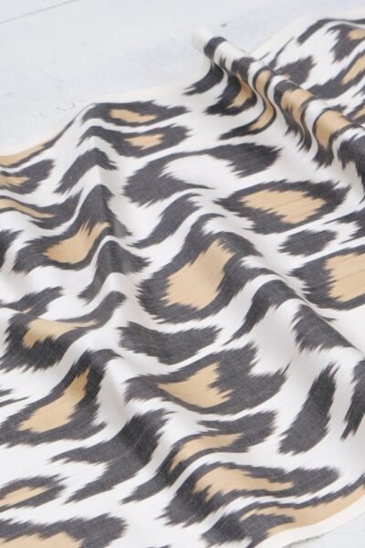 Tiger Pattern Fabric Ikat Silk