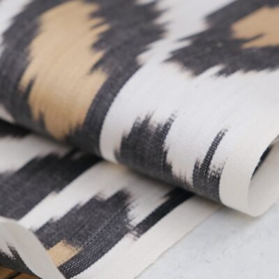 Alternative view of Tiger Pattern Fabric Ikat Silk