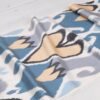 Blue Fabric Ikat Heart Shaped Pattern