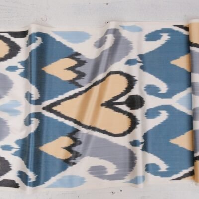 Alternative view of Blue Fabric Ikat Heart Shaped Pattern