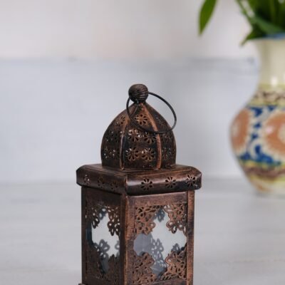 Alternative view of Small moroccan metal lantern