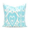 Turquoise Decorative Ikat Pillow