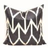 Farmhouse Decorative Black Ikat Pillow