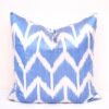 Boho Chic Blue Ikat Throw Pillow