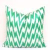 Green Chevron Accent Pillowcase