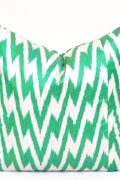 Green Chevron Accent Pillowcase