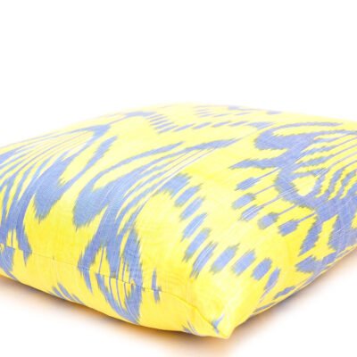 Alternative view of Yellow Oriental Handloom Ikat Pillow