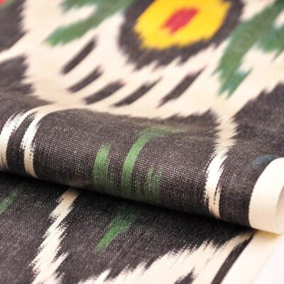 Alternative view of Silk Ikat Handloom Tie Dyed Fabric