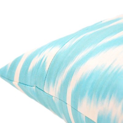Alternative view of Turquoise Decorative Ikat Pillow