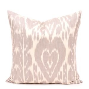 Tan Decorative Ikat Cushion Cover