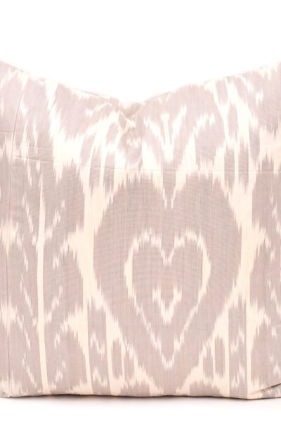 Tan Decorative Ikat Cushion Cover