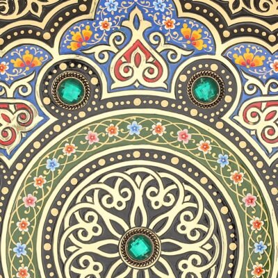 Alternative view of Hand Engraved Copper Plate Islimi