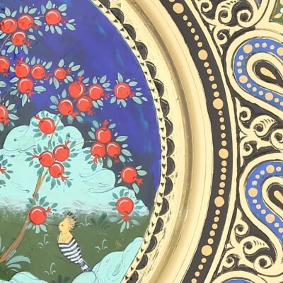 Alternative view of Wall Hanging Hammered Brass Plate