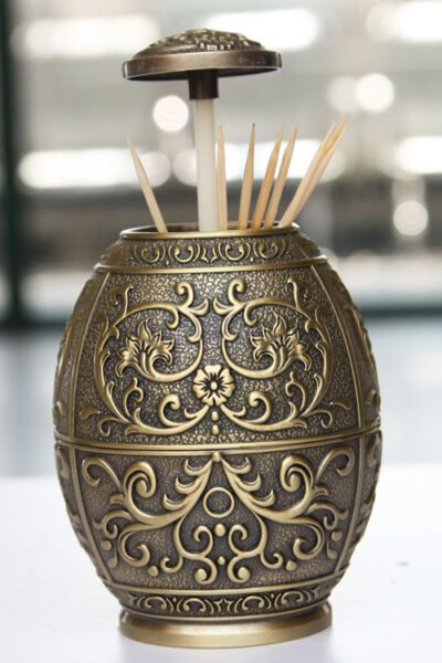 Copper Toothpick Box Retro Craft Decoration