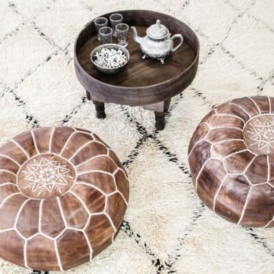 Alternative view of Authentic Moroccan Pouffe Ottoman