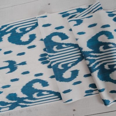 Blue Ocean Ikat Fabric