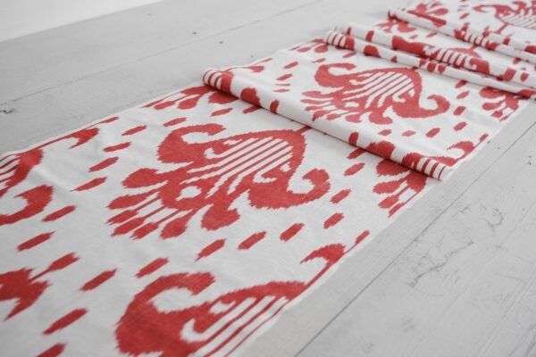 Red Ikat Pattern Fabric