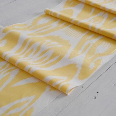 Yellow Cotton Ikat Fabric