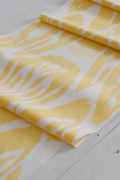 Yellow Cotton Ikat Fabric