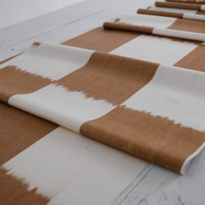 Chocolate Color Ikat Fabric