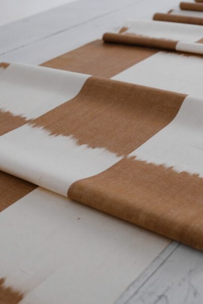 Chocolate Color Ikat Fabric