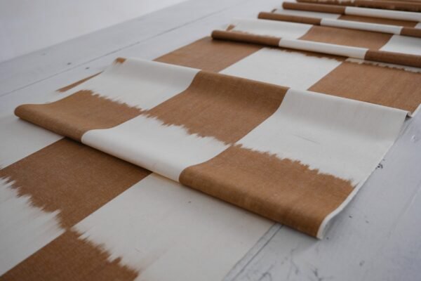 Chocolate Color Ikat Fabric
