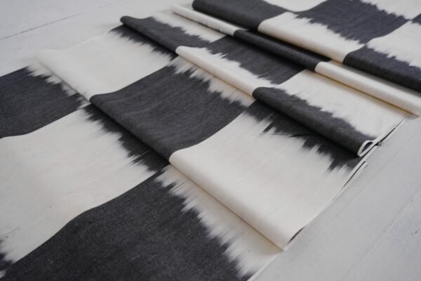 Trendy Black White Ikat Fabric