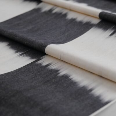 Alternative view of Trendy Black White Ikat Fabric
