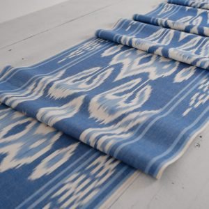 Blue Ikat Fabric Upholstery