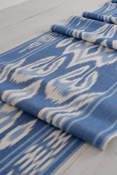 Blue Ikat Fabric Upholstery