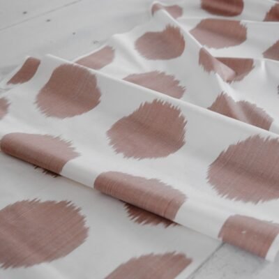 Alternative view of Brown Polka Dot Ikat Fabric