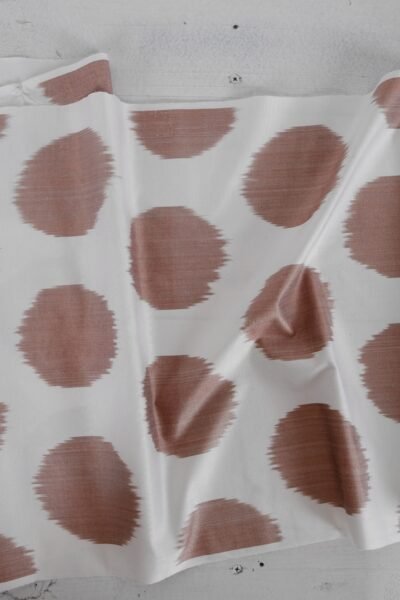 Brown Polka Dot Ikat Fabric