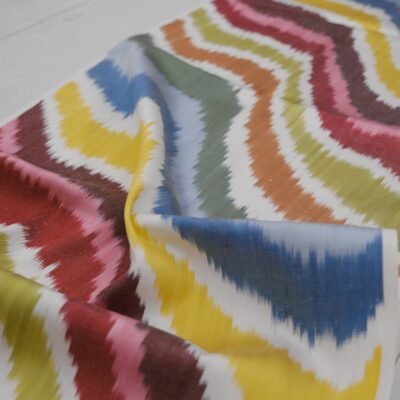 Alternative view of Rainbow Silk Ikat Fabric