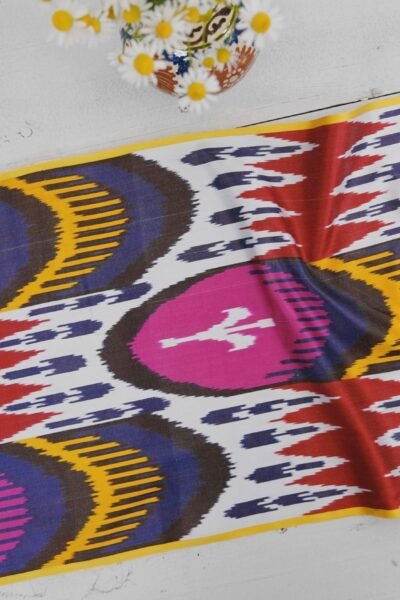 Silk Multicolor Ikat Fabric