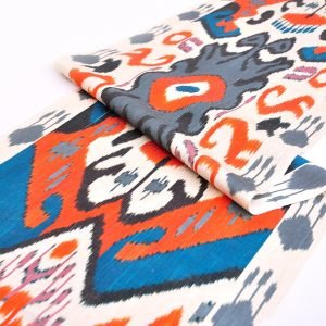 20-inch Wide Fabric Handloom Ikat Textile