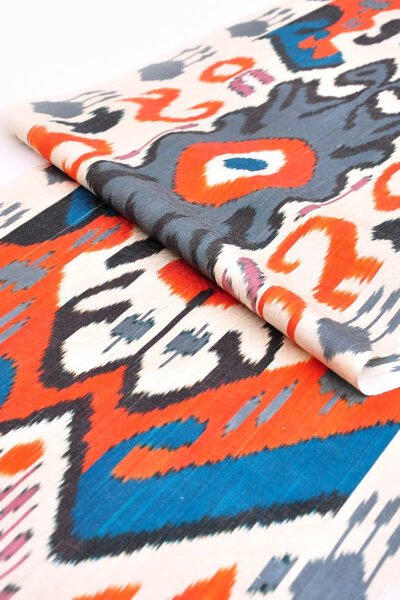 20-inch Wide Fabric Handloom Ikat Textile