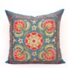 Embroidered Blue Suzani Pillow