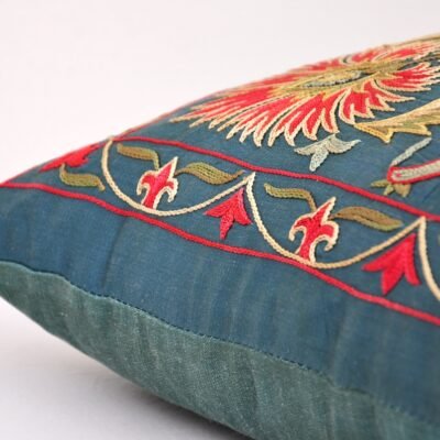 Alternative view of Embroidered Blue Suzani Pillow