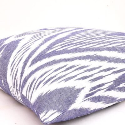 Alternative view of Gray Blue Decorative Ikat Pillow Cover