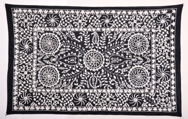 Black and White Suzanne Couching Embroidery
