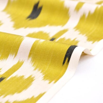 Alternative view of Ikat Silk Upholstery Lime Green
