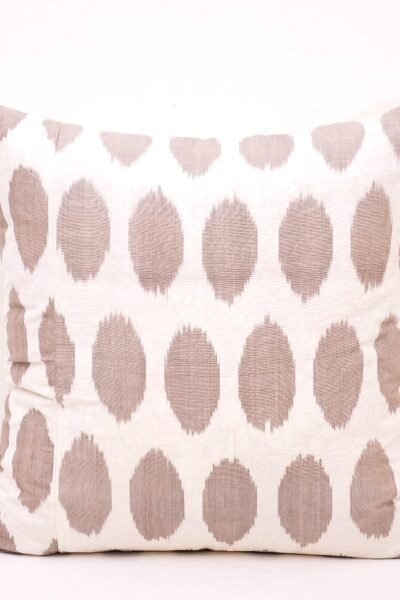 Tan polka dot decorative throw pillow