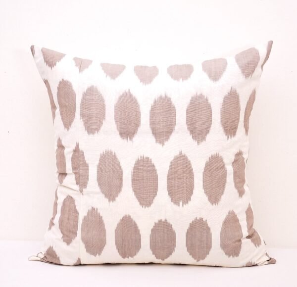 Tan polka dot decorative throw pillow