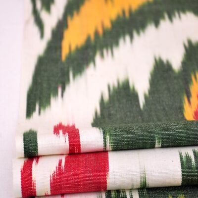 Alternative view of "Campfire" Cotton Ikat Designer Fabric